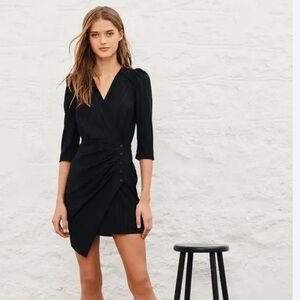 BA&SH Pinstriped Wrap Dress